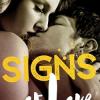 Signs of love over book
